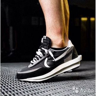 Кроссовки Nike LD Waffle Sacai Black Nylon (41-45)