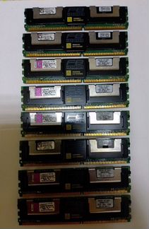Серверная DDR2 kingston ECC 2Gb*8шт - 16Gb