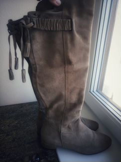 Сапоги замшевые натуральные Италия