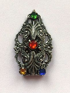 Винтажная клипса для платка, платья, пиджака и т.д