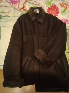 Новая кожаная дубленка на молнии