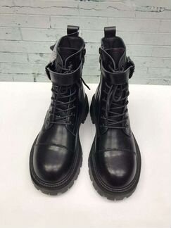 Зимние кожаные ботинки