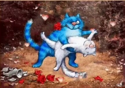 Алмазная мозаика Прикольные котики, 50х40 см