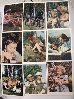 Открытки старинные, коллекционные, пятидесятых год
