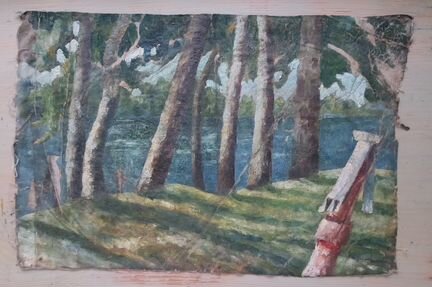 Дореволюционная картина холст масло