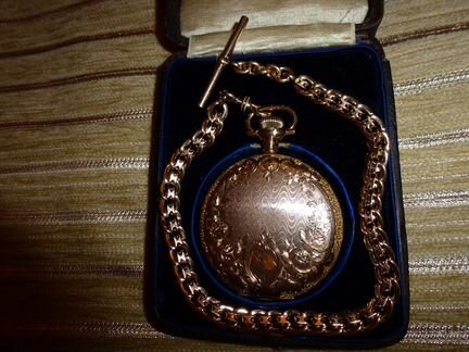 Старинные Золотые Карманные часы Illinois (USA)