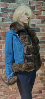 Парка Джинсовая с Песцом