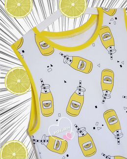 Платье трикотажное колорблок лимонад kawaii