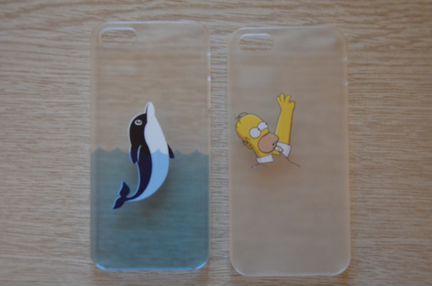 Новые чехлы для iPhone 5 Дельфин и Гомер