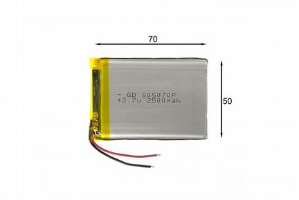 Акб универсальная Li-Pol GD 505070p 5x50x700мм 3.7