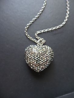 Цепочка Eurobijoux Italy c кулоном сердце стразы