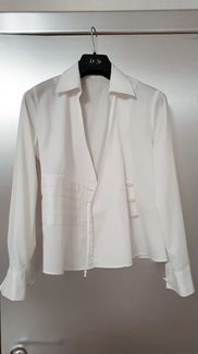 Белая итальянская блузка-рубашка 44 размер