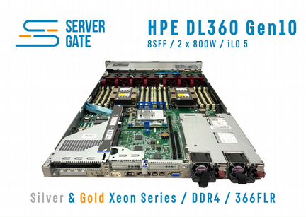 Сервер HPE DL360 G10 8SFF 2 x Xeon 6226 384 GB