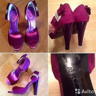 Замшевые босоножки/сабо Basic Editions