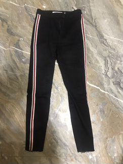 Джинсы Zara. Лампасы. Высокая посадка
