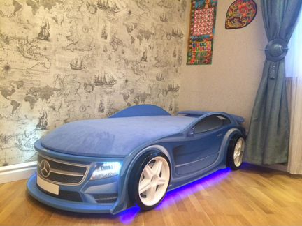 Кроватка UNO mersedes синий