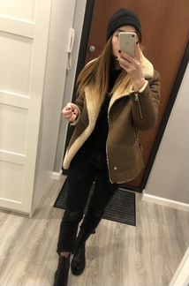 Дубленка женская авиатор