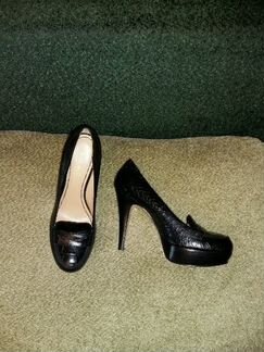 Кожаные туфли на платформе Nine West