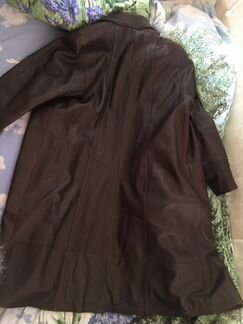 Женский кожаный плащ