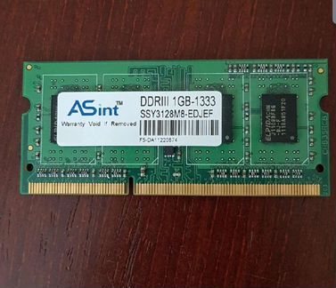 ASint DDR3 SO-dimm 1GB 1333