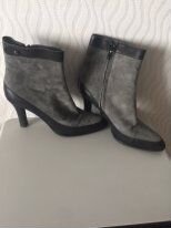 Ботильоны женские, замша Италия