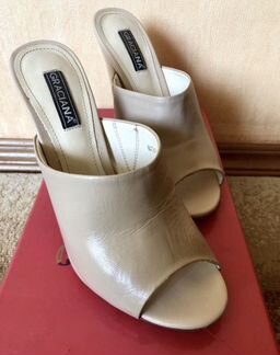 Сабо 36 р натур кожа беж