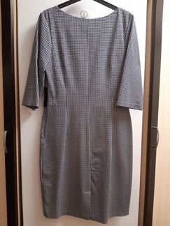 Женское платье р.164-88,темно-синее в белый горох