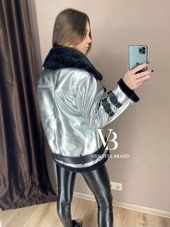 Серебряная дублёнка