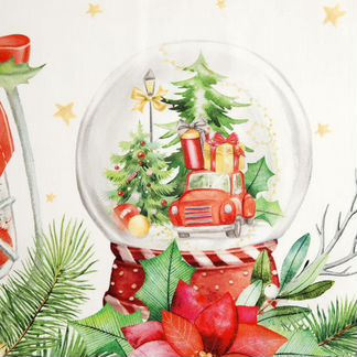 Кухонное полотенце Christmas Red Flowers (40х73 см)