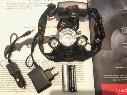 Налобный фонарь Boruit P-3002B 4 x Zoom