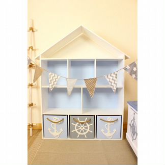 Стеллаж домик для кукол игрушек книг