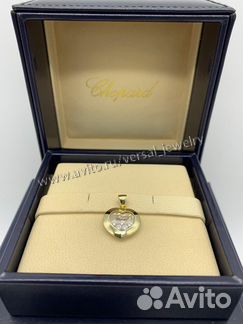Кулон Подвеска chopard Сердце с плавающими бриллиа
