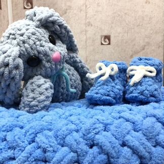 Пледы пинетки зайчики