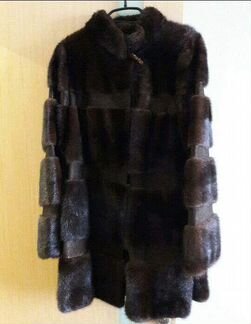 Шуба норка с замшей