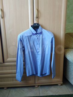 Рубашка мужская фиолетовая деловая