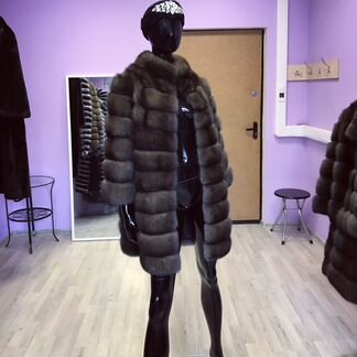 Шуба из соболя 85см