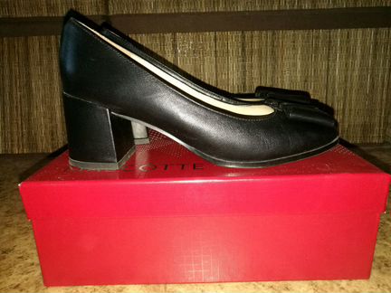 Туфли Mascotte, черные, кожа, р.39